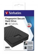 Verbatim Fingerprint Secure zewnętrzny dysk twarde 1 TB Czarny