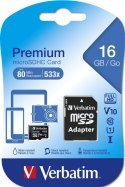 Verbatim Premium 16 GB MicroSDHC Klasa 10