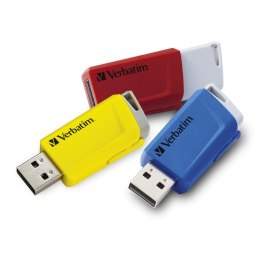 Verbatim Store 'n' Click pamięć USB 16 GB USB Typu-A 3.2 Gen 1 (3.1 Gen 1) Niebieski, Czerwony, Żółty