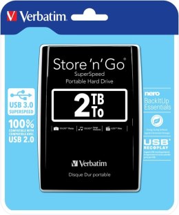 Verbatim Store 'n' Go zewnętrzny dysk twarde 2,05 TB Czarny