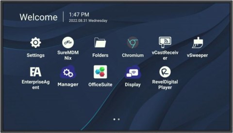 Viewsonic CDE4330 signage display 109,2 cm (43") Wi-Fi 450 cd/m² 4K Ultra HD Czarny Ekran dotykowy Procesor wbudowany Android 11