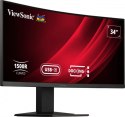 Viewsonic Display VG3419C monitor komputerowy 86,4 cm (34") 3440 x 1440 px UltraWide Quad HD LED Czarny