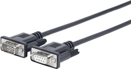 Vivolink 1.0m D-sub 9 pin - D-sub 9 pin kabel równoległy Czarny 1 m