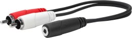 Vivolink PROMJFRCAM0.2 kabel audio 0,2 m 3.5mm 2 x RCA Czarny