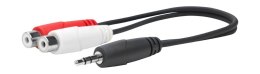 Vivolink PROMJMRCAF0.2 kabel audio 0,2 m 2 x RCA 3.5mm Czarny