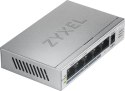 Zyxel GS1005HP Nie zarządzany Gigabit Ethernet (10/100/1000) Obsługa PoE Srebrny