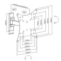 Techly ICA-LCD 2901E uchwyt do telewizorów 106,7 cm (42") Czarny