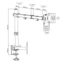 Techly ICA-LCD 503BK uchwyt / stojak do monitorów 81,3 cm (32") Czarny Biurko