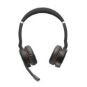 Jabra Evolve 75 UC Stereo Zestaw słuchawkowy Przewodowy i Bezprzewodowy Opaska na głowę Biuro/centrum telefoniczne Micro-USB Blu