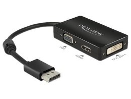 DeLOCK 0.16m DisplayPort/VGA+HDMI+DVI 0,16 m VGA (D-Sub)+ HDMI + DVI Czarny