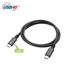 Techly ICOC MUSB40-CMCM08 kabel USB USB4 Gen 3x2 0,8 m USB C Czarny