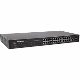 Intellinet 560917 łącza sieciowe Zarządzany Gigabit Ethernet (10/100/1000) 1U Czarny