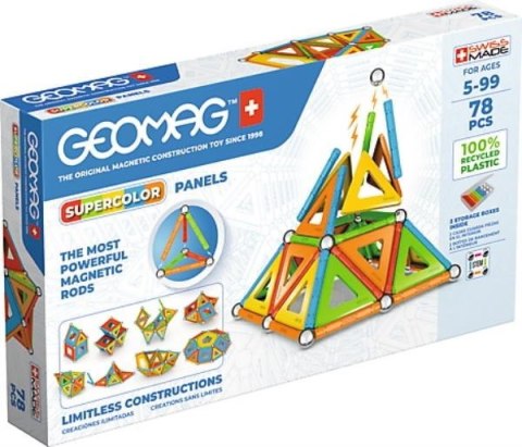 GEOMAG Supercolor panels Recycled - klocki magnetyczne 78el. G379