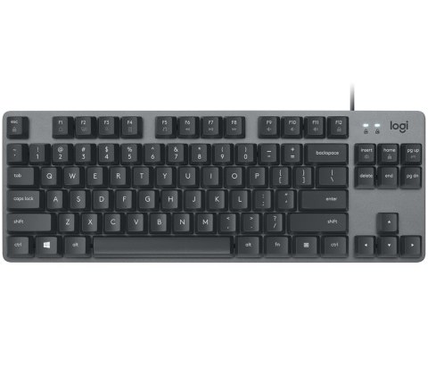 Logitech K835 TKL Mechanical Keyboard klawiatura Biuro USB Niemiecki Grafitowy, Szary