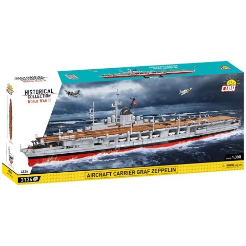 COBI 4826 Historical Collection WWII Niemiecki lotniskowiec Aircraft Carrier Graf Zeppelin 3136 klocków p1