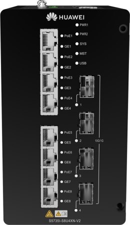 Huawei CloudEngine S5735I-S8U4XN-V2 Zarządzany Gigabit Ethernet (10/100/1000) Obsługa PoE Czarny