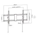 GEMBIRD UCHWYT ŚCIENNY REGULOWANY LCD 43-90 VESA MAX 800 X 400MM, DO 70KG