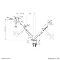 Neomounts DS70-700BL2 uchwyt / stojak do monitorów 68,6 cm (27") Biurko Czarny