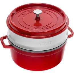 Garnek żeliwny okrągły z wkładem Staub - 3.8 ltr, Czerwony