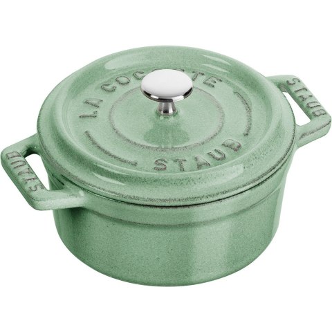 Mini garnek żeliwny okrągły Staub - 250 ml, Miętowy