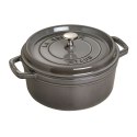 Staub 40509-312-0 garnek 5,25 l Okrągły Grafitowy, Szary