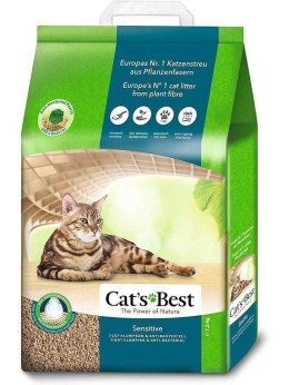 Cat's Best Sensitive - żwirek drewniany dla kota - 20 l