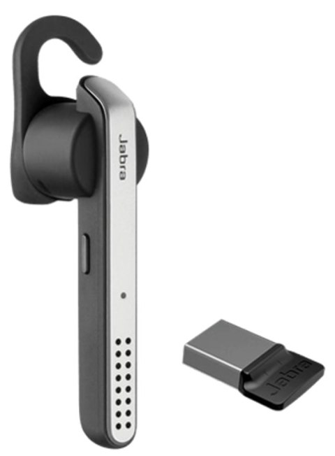 Jabra Stealth UC Zestaw słuchawkowy Bezprzewodowy Nauszny Połączenia/muzyka Micro-USB Bluetooth Czarny, Srebrny