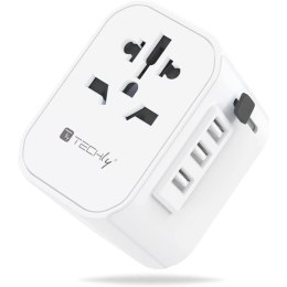 Techly I-TRAVEL-09TYWH adapter wtyczek zasilających Uniwersalne Biały