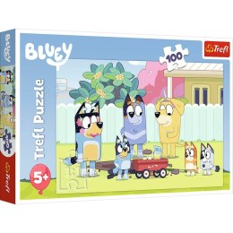 Trefl Puzzle Bluey 100 el. Wesoły świat Bluey