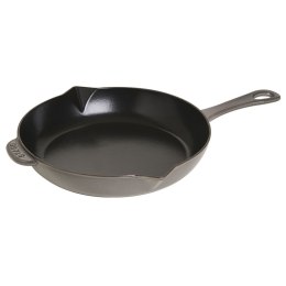 Patelnia żeliwna z metalowym uchwytem Staub - 26 cm, Grafitowy