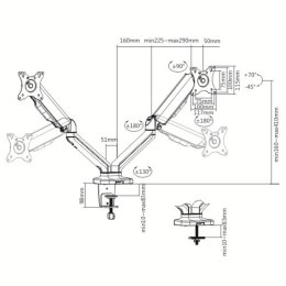 Techly ICA-LCD 462B uchwyt / stojak do monitorów 81,3 cm (32