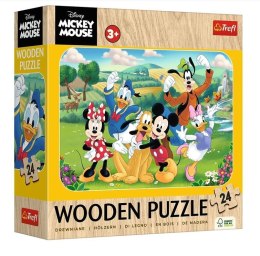 Trefl Puzzle drewniane 24 elementów Myszka Miki Mickey