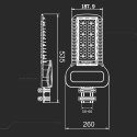 Oprawa Uliczna LED V-TAC SAMSUNG CHIP 100W Soczewki 110st 135Lm/W VT-104ST 4000K 13500lm