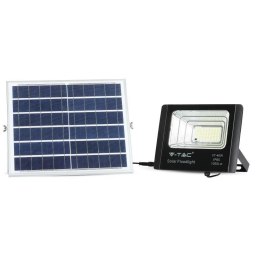 Projektor LED Solarny V-TAC 16W Czarny IP65, Pilot, Timer VT-40W 6000K 1050lm