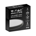 Plafon V-TAC 30W LED Okrągły IP44 Czujnik Ruchu Mikrofalowy 42cm Czarny VT-8630S-B-RD 4000K 3000lm