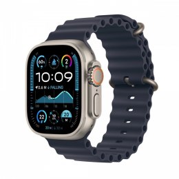 Apple Watch Ultra 2 GPS + Cellular, koperta 49 mm z tytanu w kolorze naturalnym z paskiem Ocean w kolorze granatu