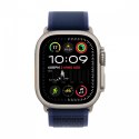 Apple Watch Ultra 2 GPS + Cellular, koperta 49 mm z tytanu w kolorze naturalnym z opaską Trial M/L w kolorze niebieskim