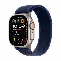 Apple Watch Ultra 2 GPS + Cellular, koperta 49 mm z tytanu w kolorze naturalnym z opaską Trial S/M w kolorze niebieskim