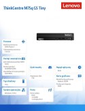 Lenovo Komputer ThinkCentre M75q G5 Tiny 12RQ0017PB W11Pro 8700GE/32GB/1TB/INT/3YRS OS