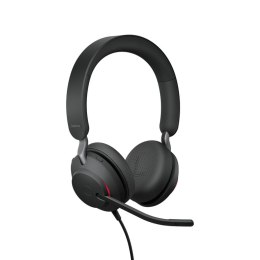 Jabra Evolve2 40, UC Stereo Zestaw słuchawkowy Przewodowa Opaska na głowę Biuro/centrum telefoniczne USB Type-C Bluetooth Czarny