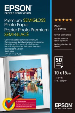 Epson Premium Semi-Gloss Photo Paper - 10x15cm - 50 Arkuszy