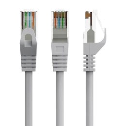 Kabel sieciowy UTP Gembird PP6U-CU-10M kat.6 Patch cord 10m szary