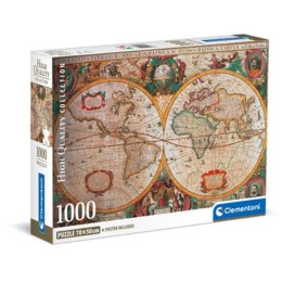 Clementoni Old map Puzzle układanka 1000 szt. Mapy