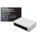 Qoltec SWITCH przełącznik sieciowy 5 x port RJ45 | 100Mbps | Fast Ethernet| LAN