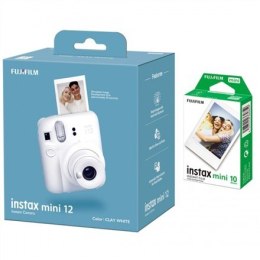 CAMERA INSTANT W/10SH GLOSSY/INSTAX MINI 12 WHITE FUJIFILM