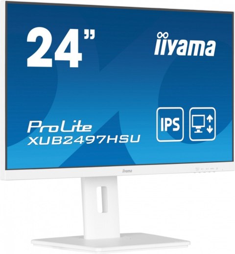IIYAMA Monitor 24 cale XUB2497HSU-W2 IPS, HDMI, DP, 2x2W, 2xUSB, Pivot, HAS(150mm) /5y/