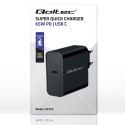 QOLTEC ŁADOWARKA SUPER QUICK PD | 1XUSB-C | 65W | 5-20V | 3-3.25A | CZARNA