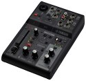 Yamaha AG03 MK2 czarny - 3-kanałowy mikser do streamingu na żywo z interfejsem audio USB