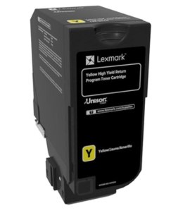 Lexmark 74C2HY0 kaseta z tonerem 1 szt. Oryginalny Żółty