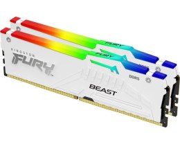 Pamięć RAM Kingston Fury Beast White RGB 32GB (2x16GB) DDR5 6000MHz